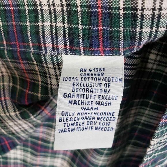 Polo Ralph Lauren Oxford Shirt Men’s Size XL Green Plaid LS Button Down - Picture 9 of 11